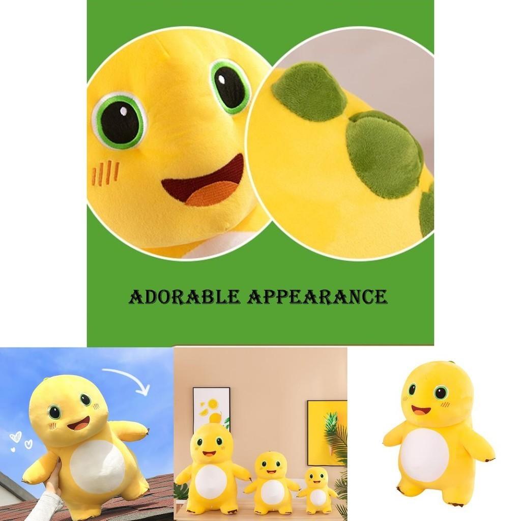 Yellow Dinosaur Plush Toys Xiao Qi Stuffed Animal Dolls Kids Bday Gift Decor