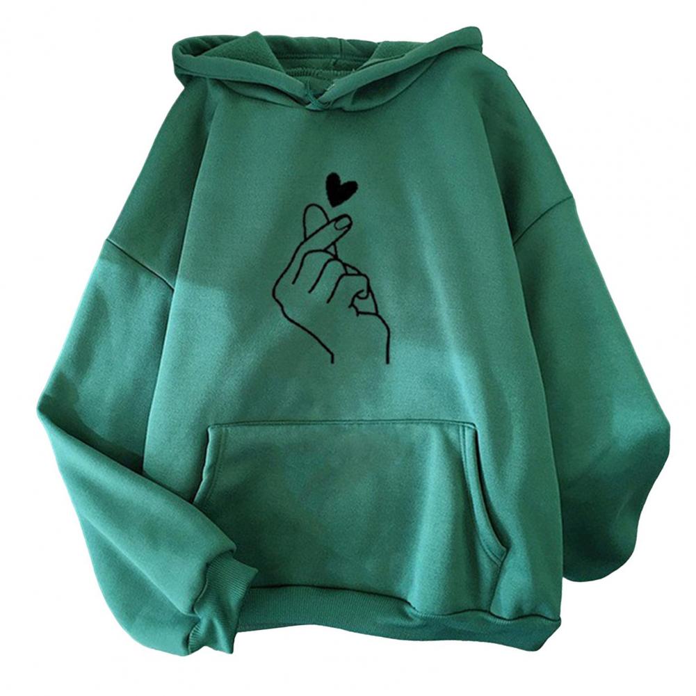 Hanorac unisex, toamnă, iarnă, cu manșetă elastică, buzunar cu plasture, gros, pluș, în culori uni, imprimat, cu glugă, cu șnur