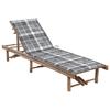VidaXL Garden Lounge Chair with Cushion Bamboo