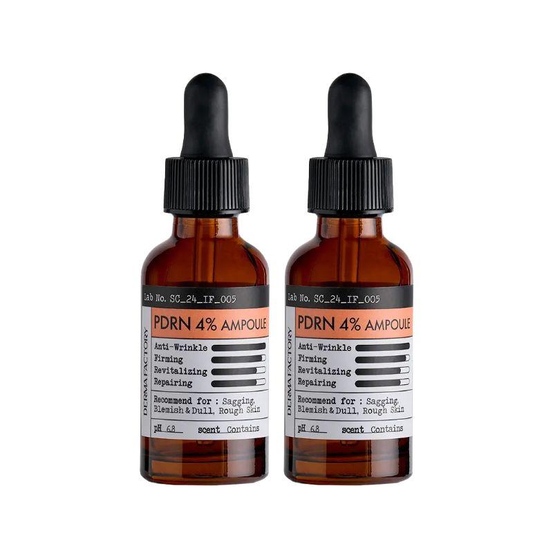 DERMA FACTORY PDRN 4% Ampoule Set 30ml x2 – Skin Regeneration & Intensive Repair Serum
