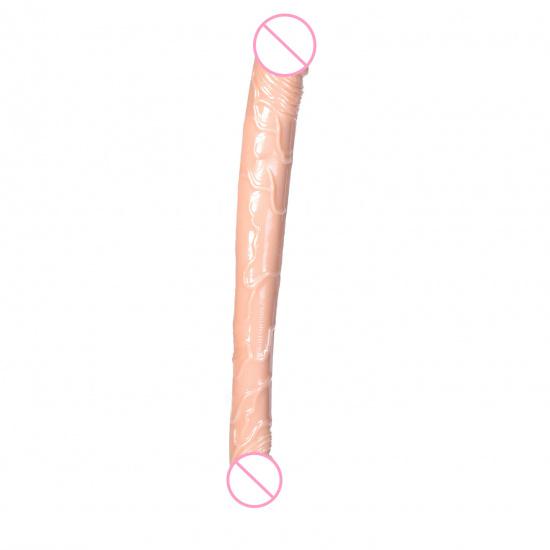 Double-Headed Dragon Penis Butt Plug Lengthened Transparent Female Tonglala Crystal Penis Simulation Masturbation Stick Device Adult Sex Product