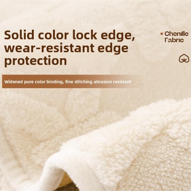 Geometrisches Rautenmuster Jacquard Sofabezug Winter Warm Plüsch Sofa Handtuch Rutschfeste Sofahusse für Wohnzimmer Sofas Schutz