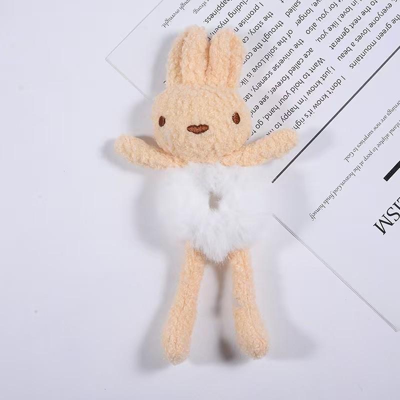 Adorable Bear Hug Cartoon Plush Hair Tie - Women's New Style Ponytail Rubber Band Hair Accessories 2025