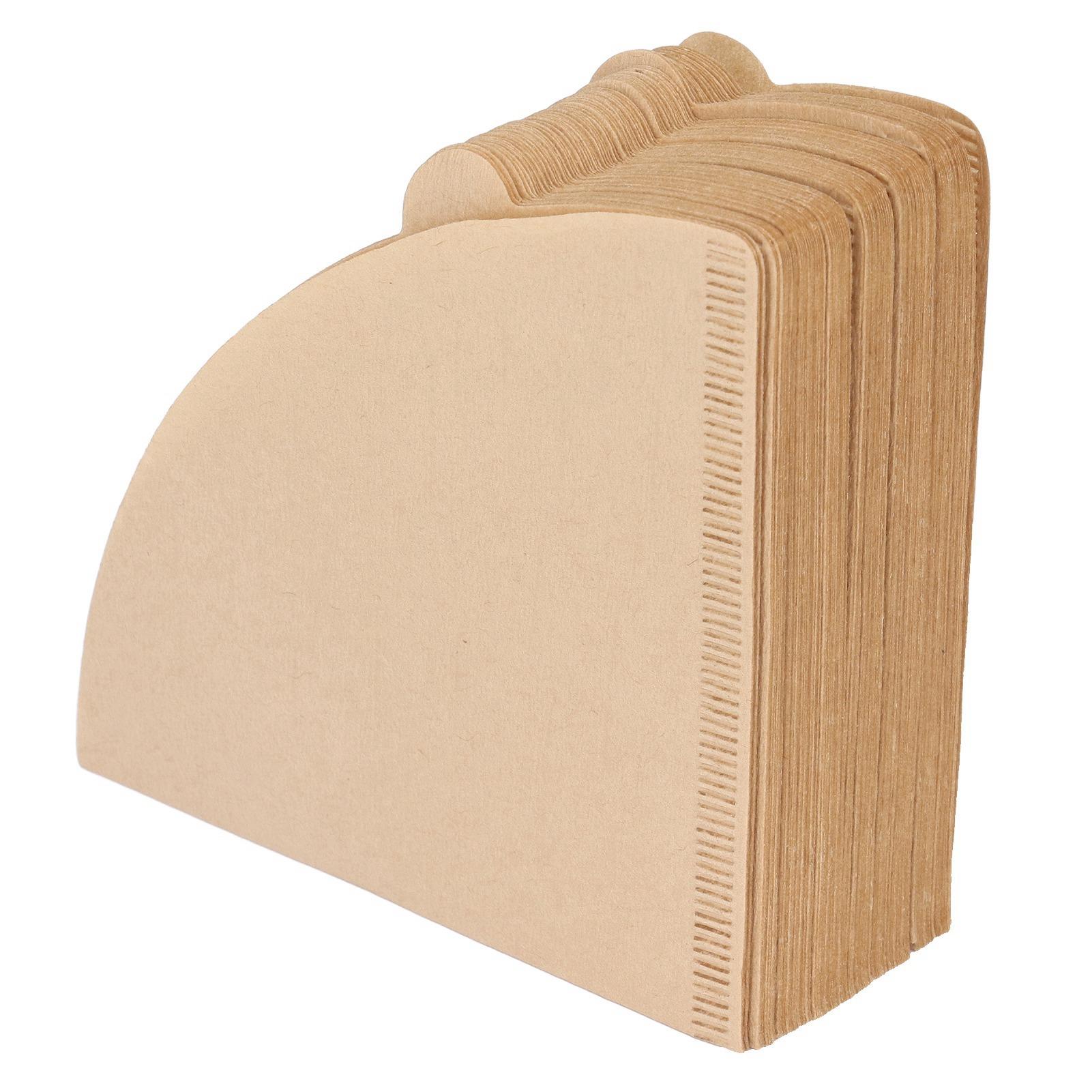 100PCS Coffee Filter Paper Disposable Natural Wood Pulp Cone Shape Coffee Strainer