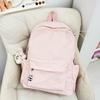 Schoolbag Japanese ins small fresh solid color versatile schoolbag large capacity junior high school student backpack leisure travel backpack