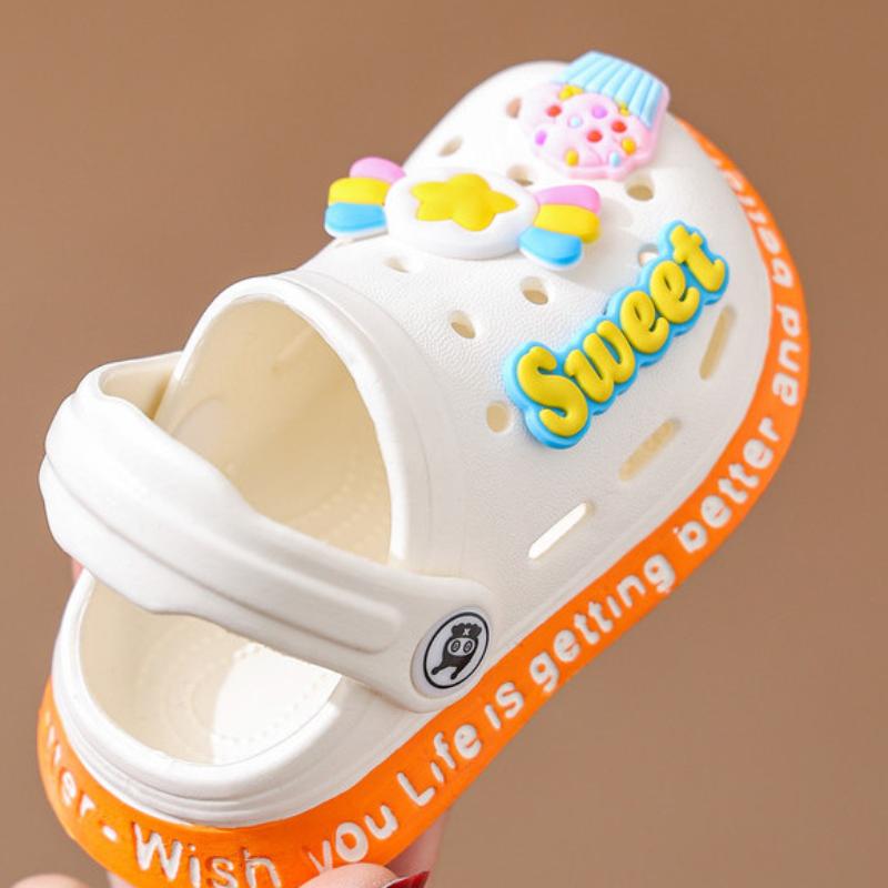 Children's Cool Slippers Summer Cartoon Cute Soft Sole Non-slip Girls Indoor Hole Shoes Boys Sandals
