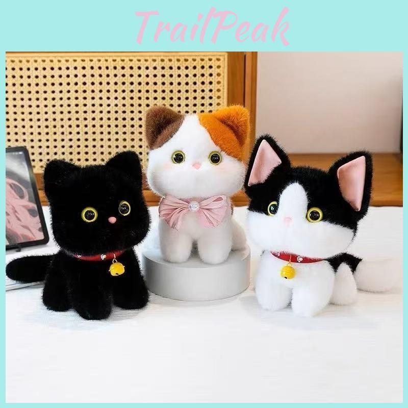 Plush Cat Small Toy Short Cotton Cuddly Doll Children Room Play Festival Gift