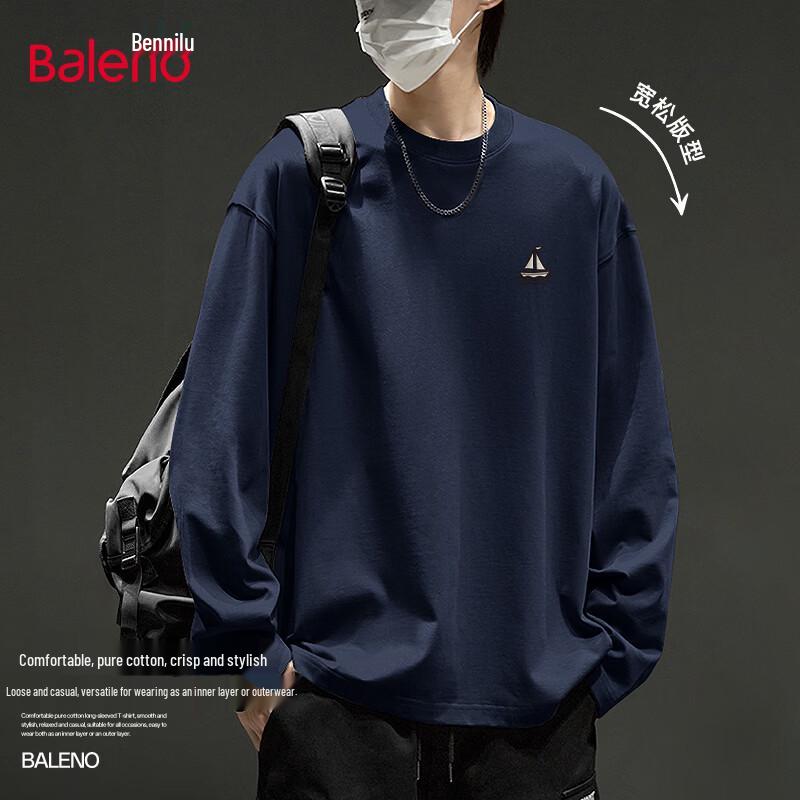 Baleno Men's Pure Cotton Long Sleeve T-Shirt