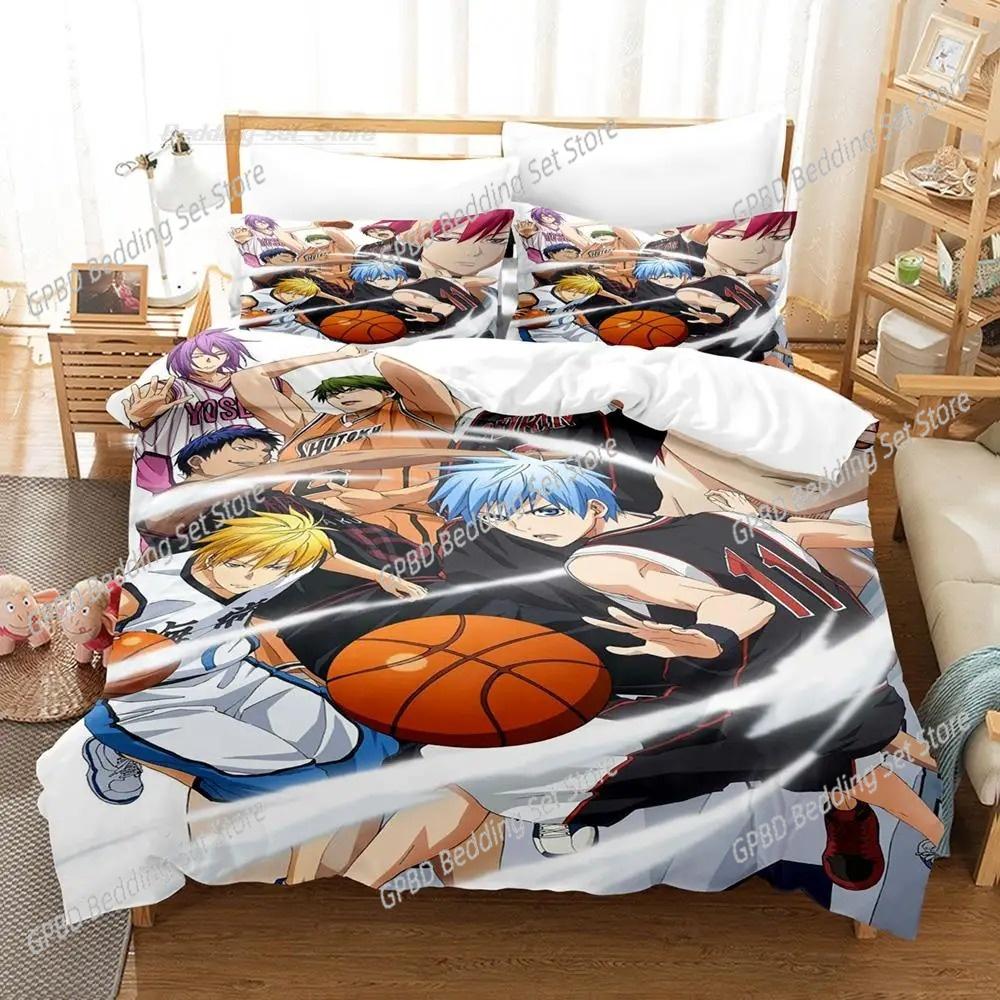 Cartoon Kuroko's Basketball 3D Bedding Set Duvet Cover Pillowcases Single Twin Full Queen King Size Home Decor Quilt Boys Gift