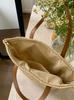 Korean Commuter Large Capacity Straw Woven Shoulder Bag Female Simple Summer Beach Vacation Handmade Basket Bag Travel Tote Bag