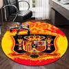 1PCS Tappeto Rotondo FC Barcellona Stemma Stampato Tappeto Rotondo per Area, Tappeto per Casa Ufficio, Tappeto Rotondo per Sedia, Tappeto Decorativo Regali per Fan Regalo di Natale
