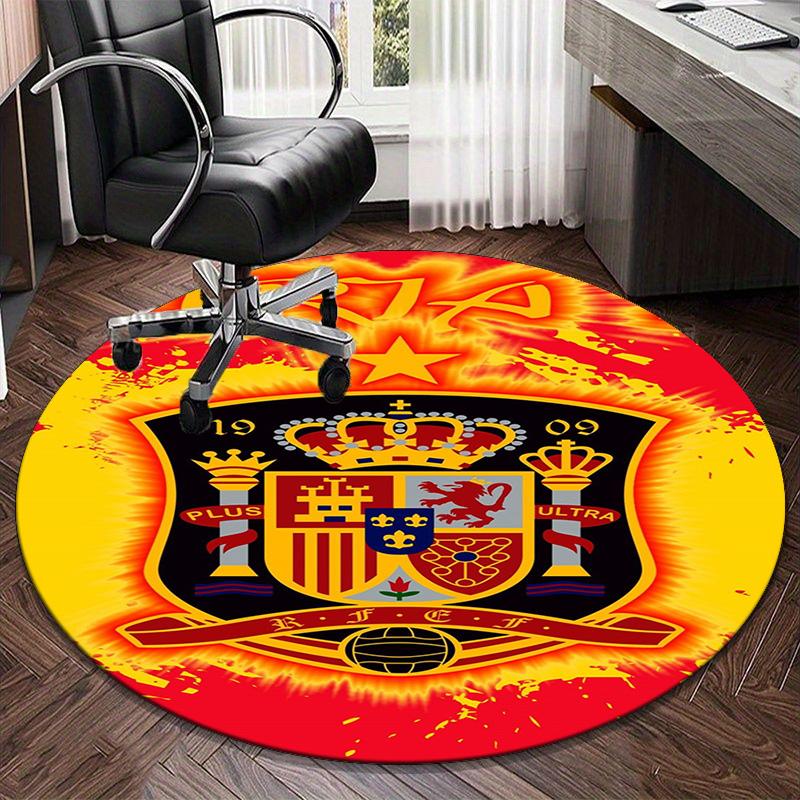 1PCS Tappeto Rotondo FC Barcellona Stemma Stampato Tappeto Rotondo per Area, Tappeto per Casa Ufficio, Tappeto Rotondo per Sedia, Tappeto Decorativo Regali per Fan Regalo di Natale