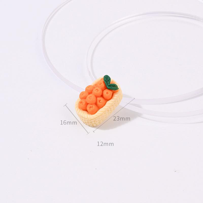 Yiwu Wintop Kawaii Style 3d Simulation Mixture Fruit Basket Design Flat Back Resin Cabochons for Diy Kit