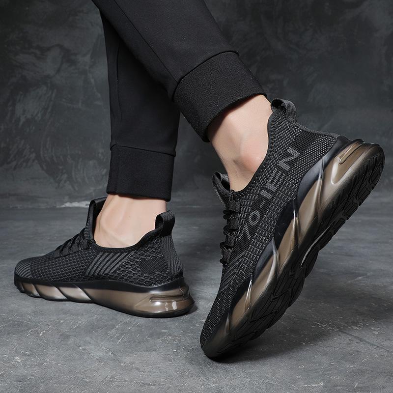 Flying Woven Shoes Men's Summer Breathable Mesh Shoes Casual Sports Mesh Shoes Men's Versatile Trendy Soft-soled Coconut Shoes Trendy Shoes