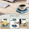 Coffee Mug Warmer Heated Saucer with Triple Adjustable Temperatures Saucer Coffee Cup Warmer with Anti Skid Pad For Coffer Tae
