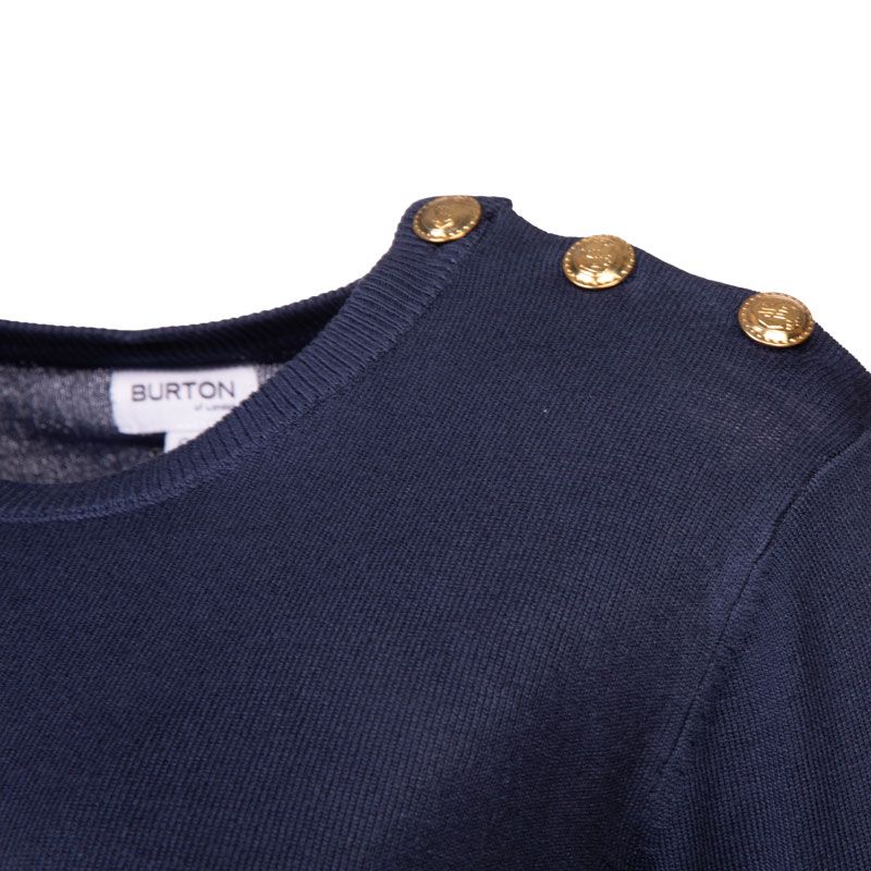 Pull femme raye bouton epaule rakel Femme BURTON OF LONDON