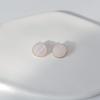 Dieuamour 14K Circle Gemstone Earrings (L) 5 Colors