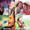 ShinePick Wireless Karaoke Microphone Bluetooth Recording Echo Accompaniment Music Playback LED Lights Compatible with Android iPhone