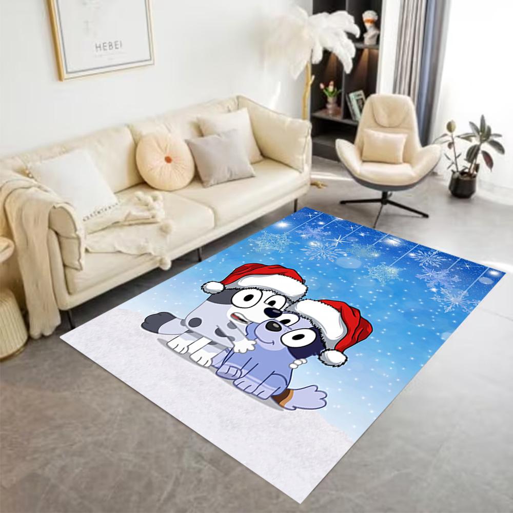Bluey's Paw Patrol Floor Mat Perfect for Game Room Hallway Outdoor Bedrooms Anti-slip Rug Anime Office Decor