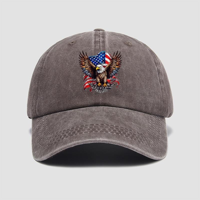 

Eagle Flag Printed Baseball Cap, Versatile Style For Both Men And Women, Suitable For Daily Shopping And Travel Adjustable