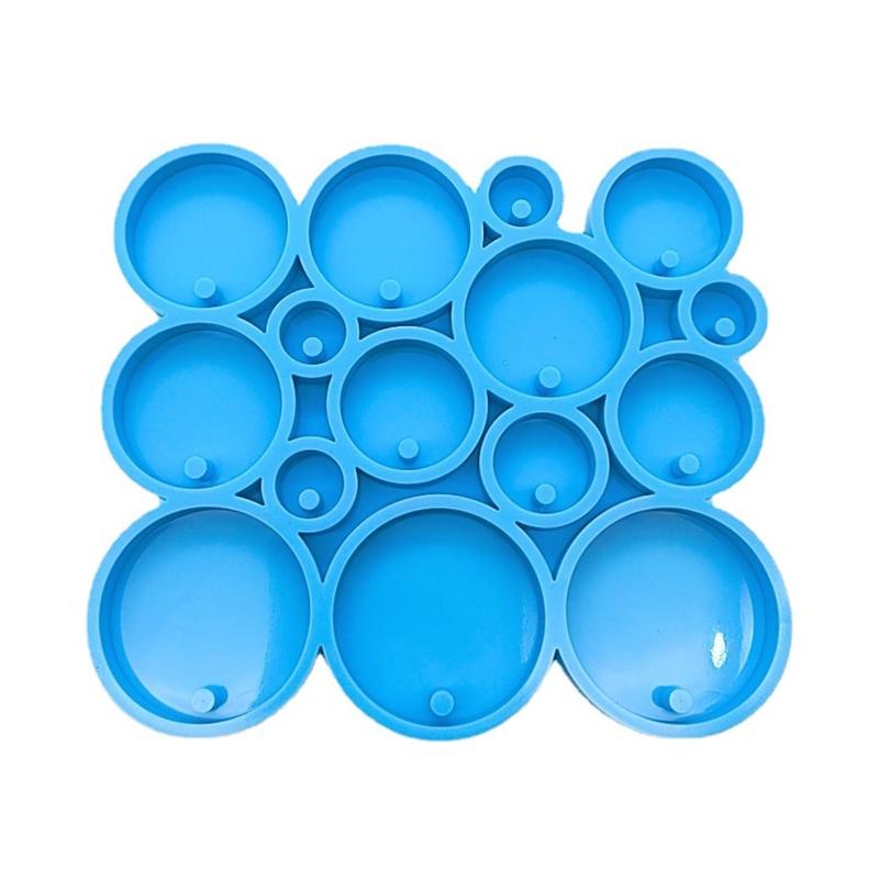 

Round Keychain Silicone Mold Circle Charms Epoxy Resin Molds Ornament Casting Molds with Hole for DIY Crafts Making 1