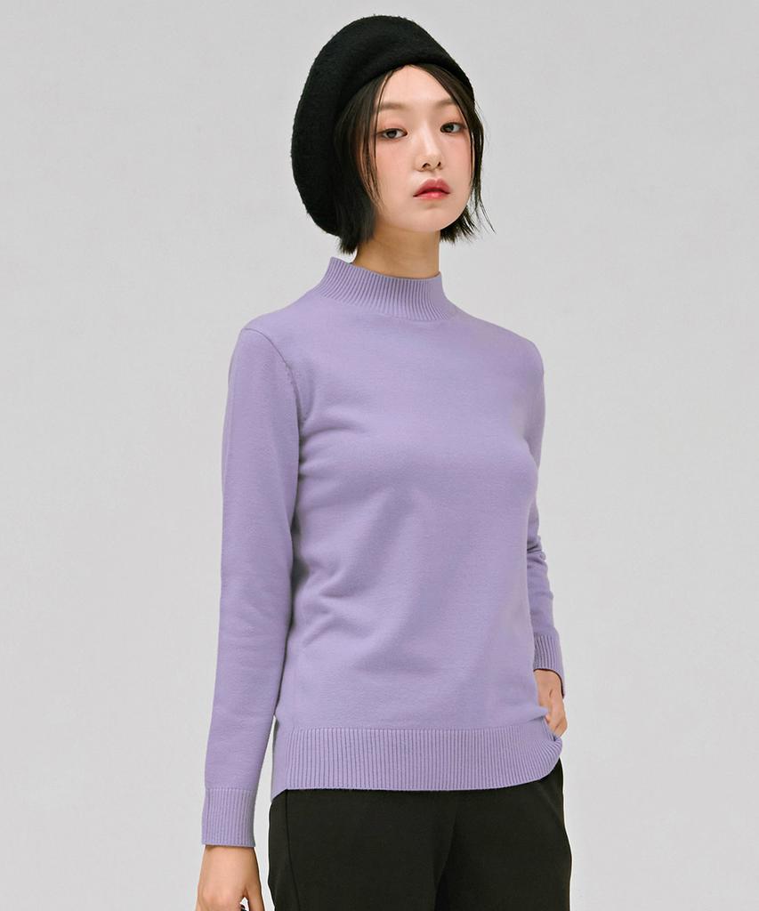 CHASECULT Women'S Mock Turtleneck Sweater - Purple