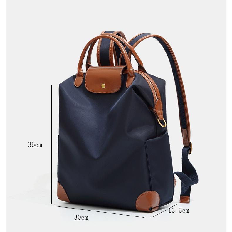 Stylish Women's Lightweight Nylon Commuter Backpack: Travel, School, Business, Large Capacity, Colorblock, Waterproof