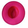 Yellow Fashion Fedora Hat With Colorful Chain 9.5Cm Wide Brim Hat For Women Winter Men'S Hat Cowboy Felt Hat  Sombreros