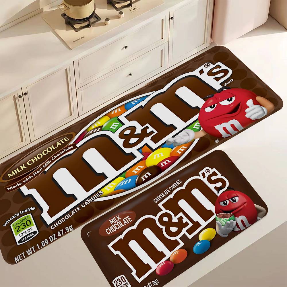 Carpet M&M Candy Snacks Kitchen Mat Kids Room Bedroom Decoration Balcony Anti-Slip Doormat Living Room Alfombra