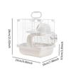2 Tiers Hamster Cage Enclosure Travel Cage High Chassis Design Detachable Bottom Double-decker villa basiccagetwo-storyplatform