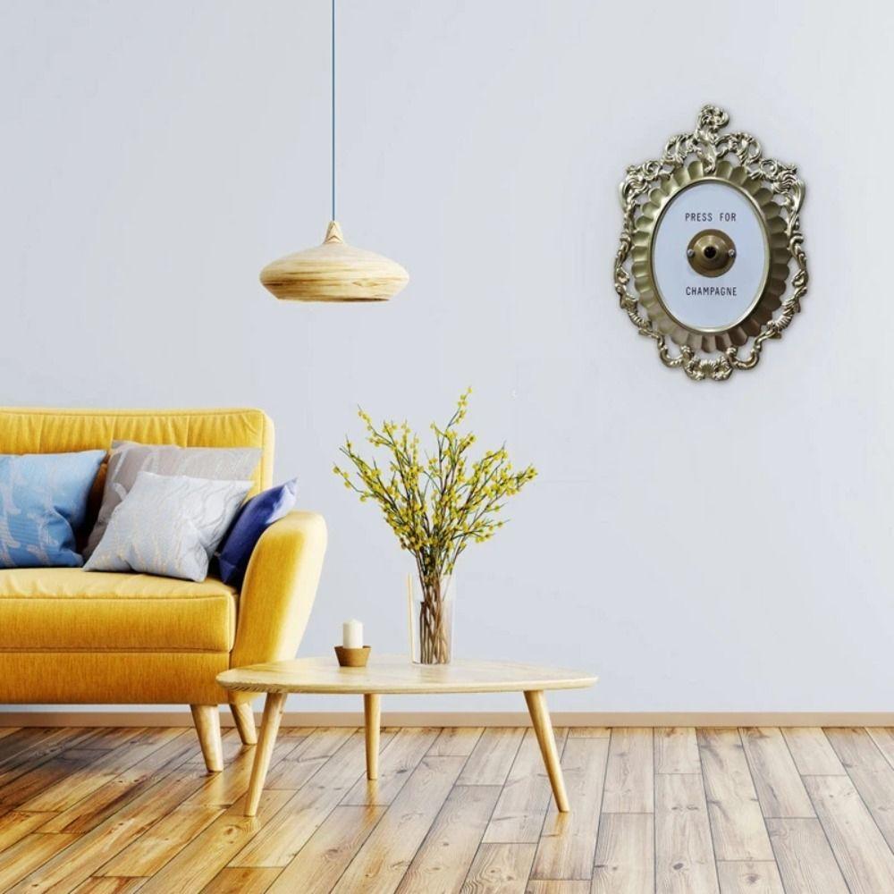 Für Champagner-Knopf Mini Hängende Türklingel aus Metallhandwerk Desktop-Ornament Champagner-Türklingel