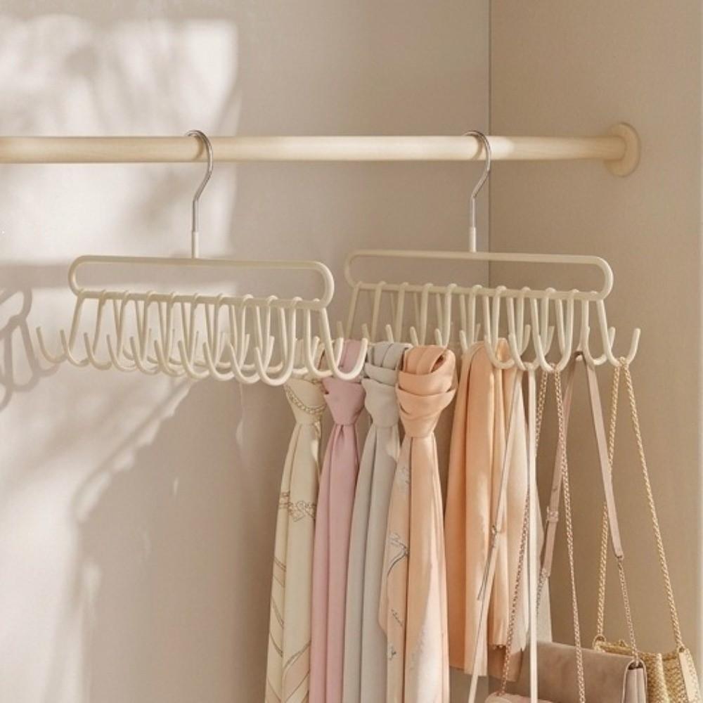 2PCS Practical 20 Hooks Camisole Bra Hook Space Saving Metal Vest Rack Non-slip Clothes Drying Rack Wardrobe Storage