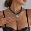Dark Less Ins Wind Exaggerated Love Collarbone Chain Light Luxury Trend Y1k Multi-layer Necklace