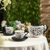 Creative Retro Flower Vine Ceramic Coffee Cup Saucer High-End Light Luxury Afternoon Tea Cup Saucer Household Ceramic Coffee Set