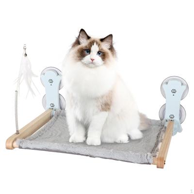 Cordless Cat Window Perch Shelf Wall Mounted Reversible Cover Heavy Duty Sunbathing Bed