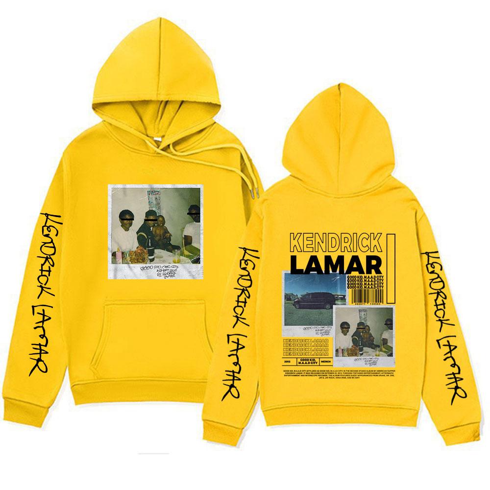 Rapper Kendrick Lamar Good Kid Hoodie Men Women's Hip Hop Rap Style Music Album Hoodies Sweatshirts Oversized Fashion Streetwear