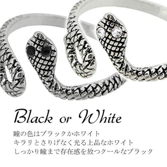 Gin no Snake Design Zehenring Einheitsgröße Silber 925 Zehenring [Shinjuku Kura] (Schwarz) Damen