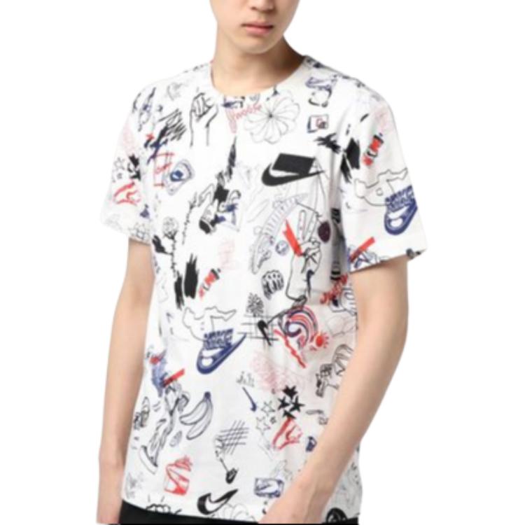 Nike Cotton Loose Comfortable Breathable Short Sleeve T-Shirt Men Tops White CK3013-100