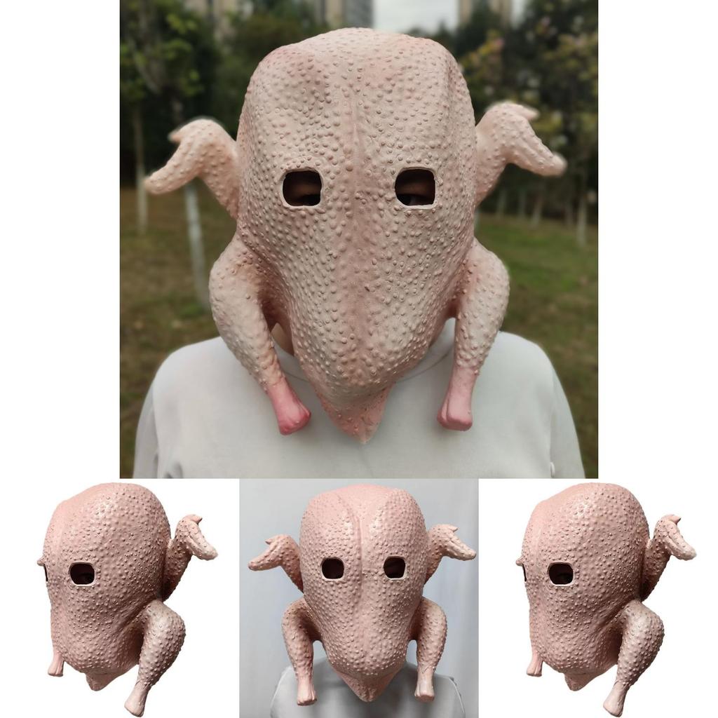 Halloween Tier Latex Hühnermaske mit komischem Stil für Kostümpartys