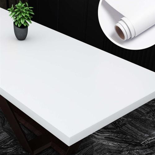 YENHOME Cutting Sheet, Plain White Wallpaper Sticker, DIY Wallpaper, Stylish Matte, 60cm x 3m, Ceiling, Wallpaper Repair, Removable, Self-Adhesive, Wa