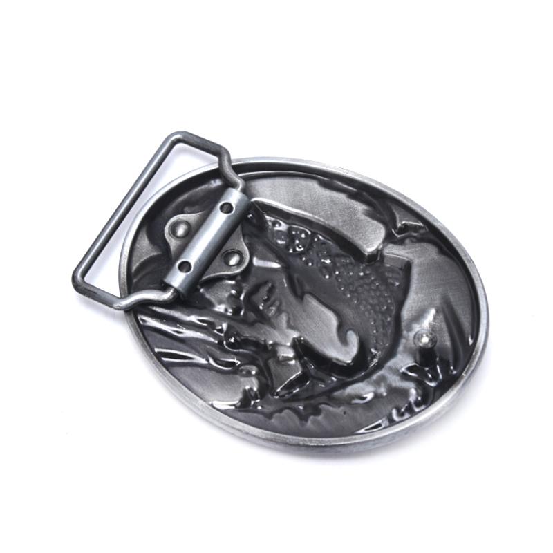 Western Cowboy Fish Belt Buckle For Mens Jeans Accessories Metalowa klamra do paska