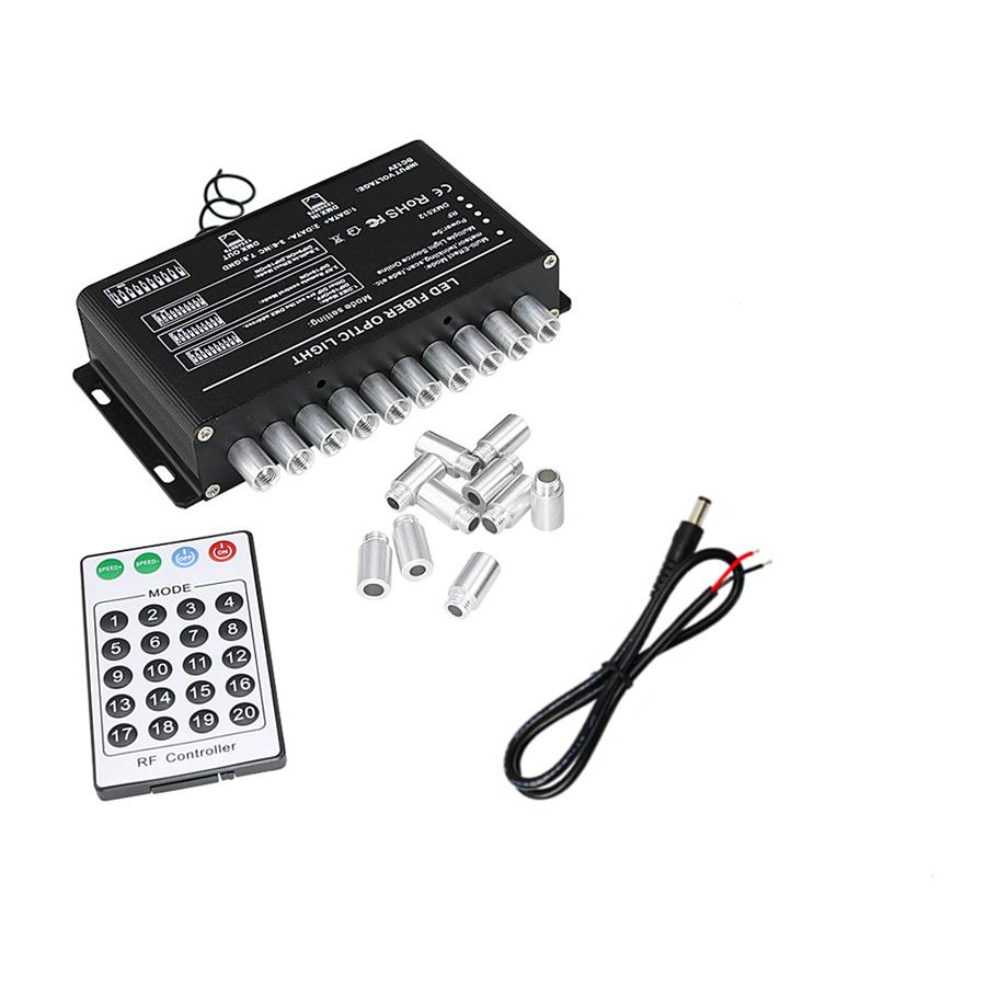 12W RGBW Twinkle Bluetooth APP RF Sound Control Fiber Optic Star Ceiling Meteor Light Kit