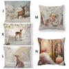 Peach Skin For Sofa Santa Claus Christmas Decor Tree Gift Pillow Pillowcase Cushion Cover Ornament