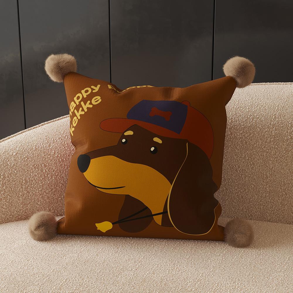 

Dachshund Dog Couch Pillow Lumbar Support Cushion with Insert Cartoon Versatile for Living Room Bedroom Decor 30x50