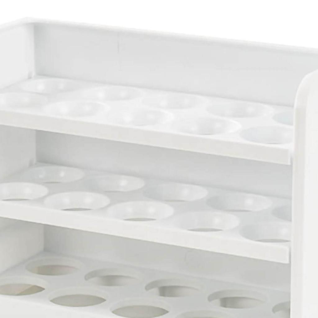 3 Layer Egg Holder Household Egg Storage Container Refrigerator Egg Rack for Kitchen White
