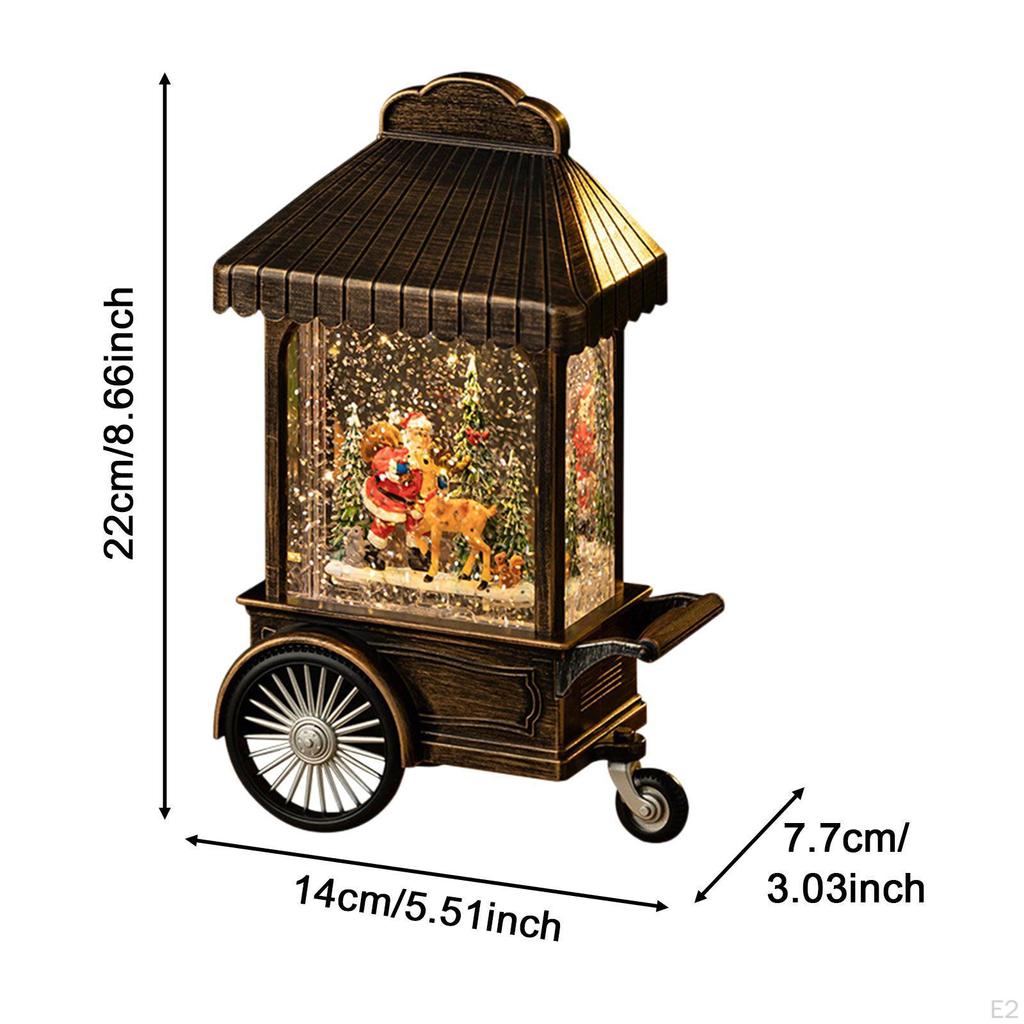 Weihnachten Schneekugel Dekoration Laterne Dekorative Glitter mit Musik Licht up für