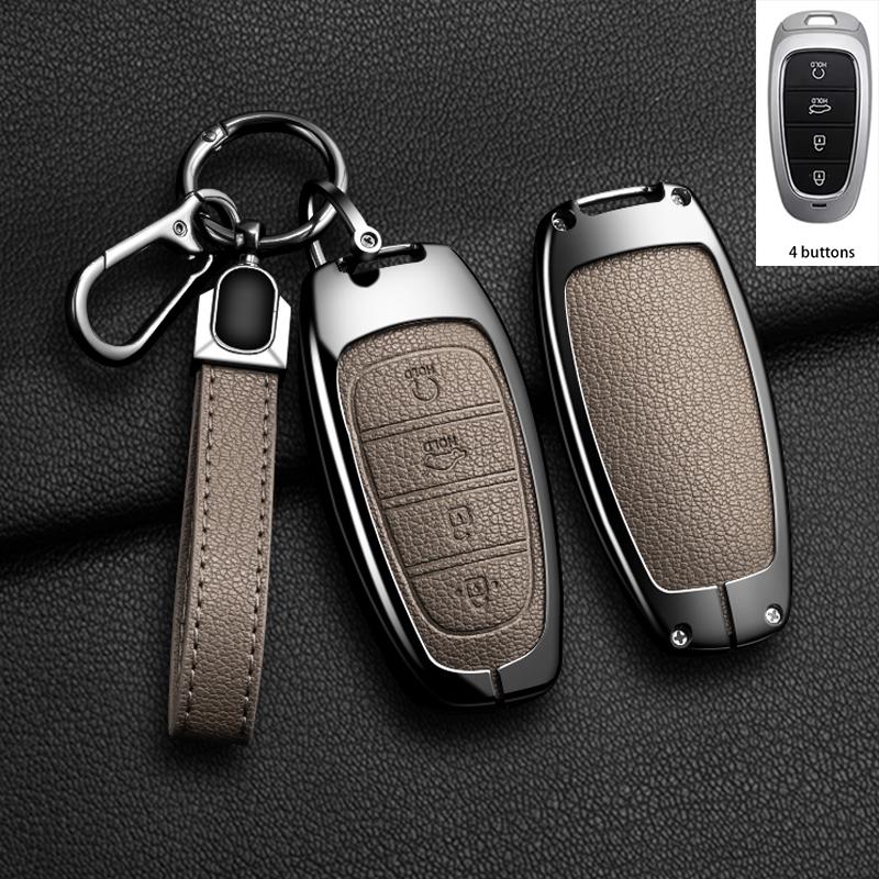 Car Key Case Cover For Hyundai Sonata Sel Ev 6 8 Ioniq 5 Nexo Tucson Sonata Grandeur Sonata Metal Protection Shell