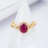 New 925 sterling silver ring Natural oval 6*8mm longrido ruby July Birthstone Gorgeous fine jewelry for women's engagement gifts
