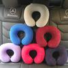 Travel Inflatable C-shaped Pillow for Car Airplane, Portable U-shaped PVC Plush Neck Pillow