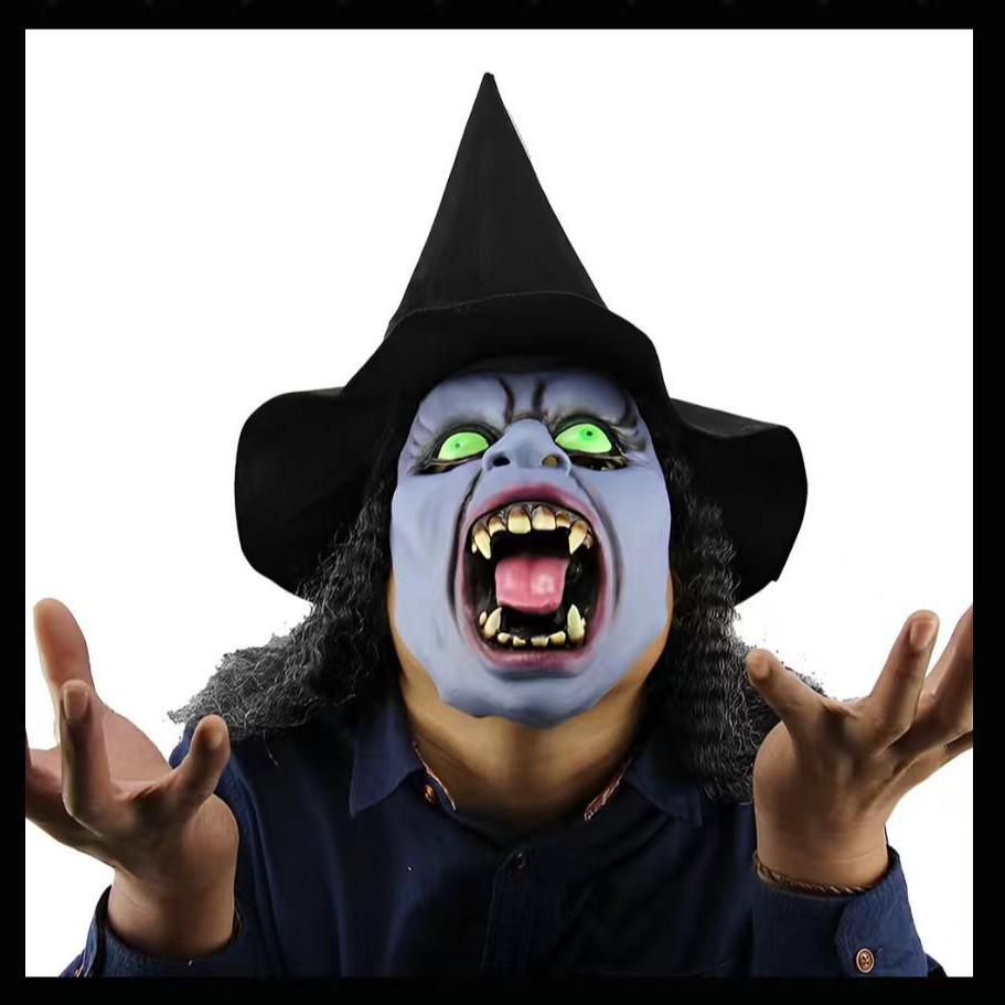 Realistic Latex Halloween Mask: Young Man with Wig